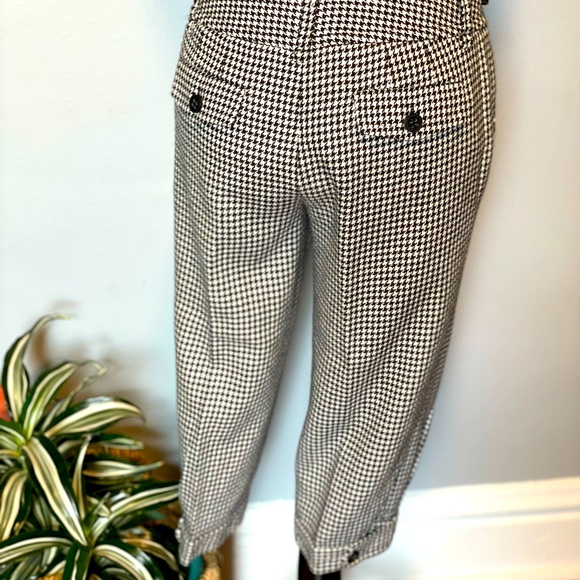 Houndstooth Cropped Wool Trouser - Picture 1 of 7